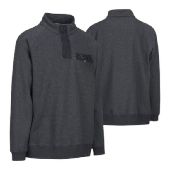 Browning Mens Boulder 1/4 Zip Pullover Sweatshirt~Size Medium~Heather Black - Picture 1 of 9